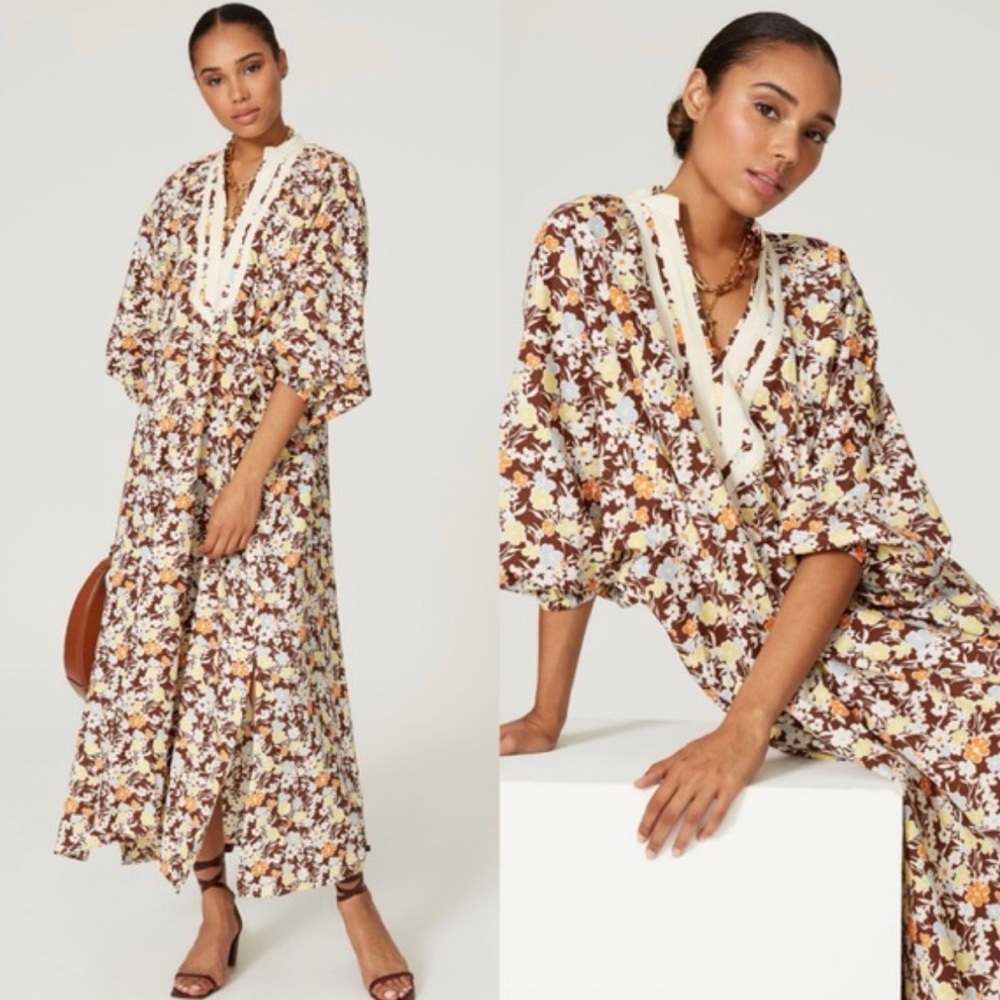 Tory Burch Printed Puff Sleeve Tunic Dress MEDIUM